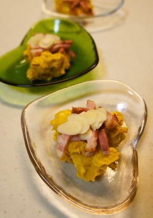南瓜のサラダ、トッピングたっぷり-レシピのメイン写真