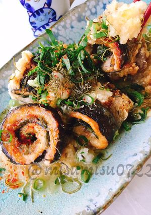 梅しそ秋刀魚ロールの切り昆布おろし煮-レシピのメイン写真