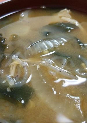 糸こんにゃく入り☆味噌汁-レシピのメイン写真