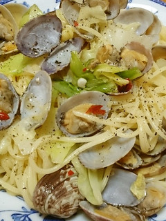 あさりとキャベツの酒蒸しパスタ♪-レシピのメイン写真