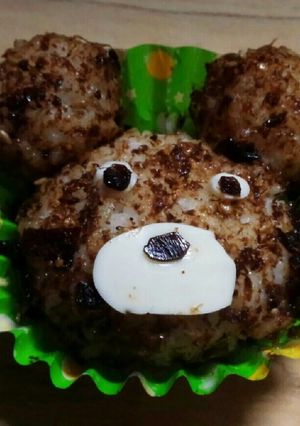 おかかわいいよろこんぶおにぎり　キャラ弁-レシピのメイン写真