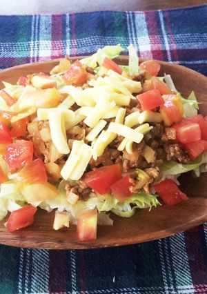 あるもので！簡単タコライス風ひき肉ごはん-レシピのメイン写真