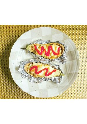 簡単!まるごと茄子グラタン-レシピのメイン写真