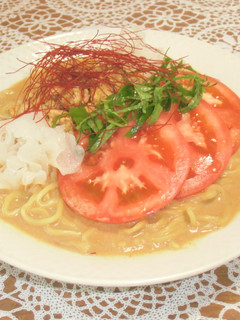 鶏そぼろとトマトの冷やし豆乳坦々麺-レシピのメイン写真