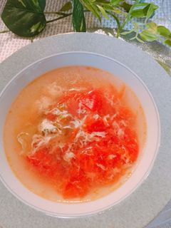 トマトと卵とザーサイのスープ-レシピのメイン写真