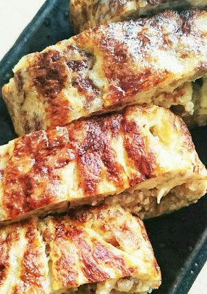 ひき肉たっぷり♪ボリューム卵焼-レシピのメイン写真