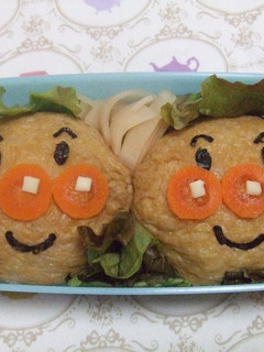 おいなりさんでアンパンマン-レシピのメイン写真