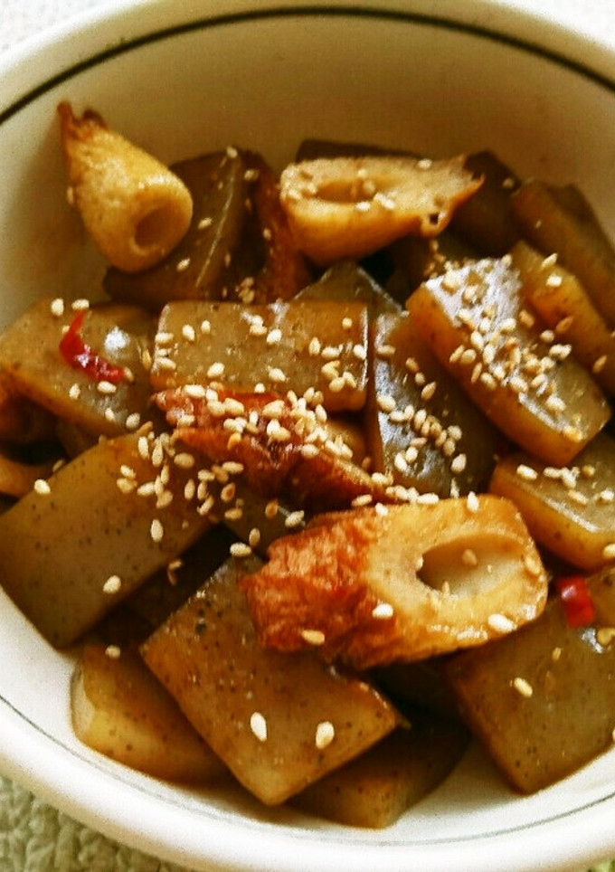 こんにゃくとちくわの煮物-レシピのメイン写真