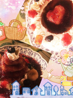 HMの二つ同時に簡単ハートのミニケーキ-レシピのメイン写真