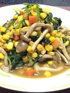 ほうれん草としめじのバター醤油炒め-レシピのメイン写真