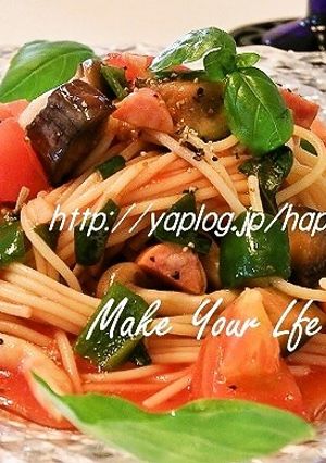 トマト・ピーマン・なす☆冷製パスタ-レシピのメイン写真