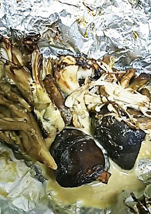 きのこのホイル焼き～辛子マヨ酢醤油～-レシピのメイン写真