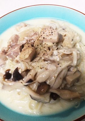 豆乳ときのこのあったかうどん-レシピのメイン写真