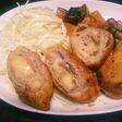 豚肉切り落としでチーズ巻き巻きカツ