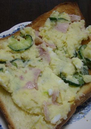 お砂糖ぬってね★ポテサラトースト-レシピのメイン写真