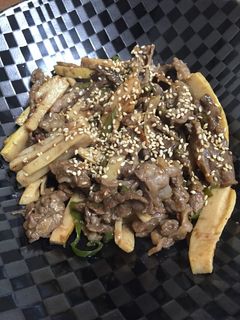 食べ応えあり!牛肉とタケノコの焼肉風炒め-レシピのメイン写真