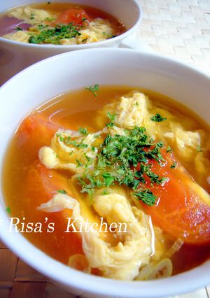 ✿トマトと玉子のすっぱいスープ✿-レシピのメイン写真