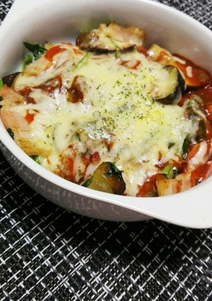 簡単に！野菜とベーコンのサルサグラタン-レシピのメイン写真