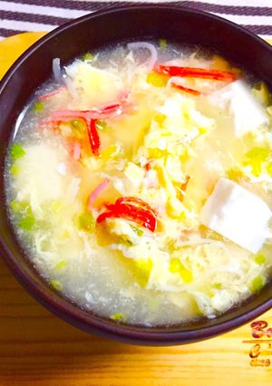 中華風かに玉スープ-レシピのメイン写真