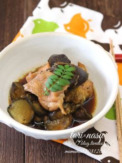 鶏もも肉となすの煮物・山椒風味。-レシピのメイン写真