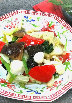 鶏肉と彩り野菜の旨煮上海風-レシピのメイン写真