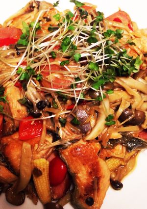 簡単♡鮭ときのこ達の甘めバター醤油炒め♡-レシピのメイン写真
