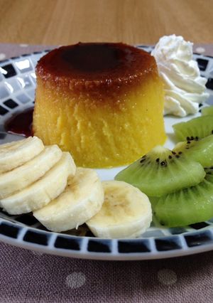 しっとり♡ホクホク♡型抜きかぼちゃプリン-レシピのメイン写真
