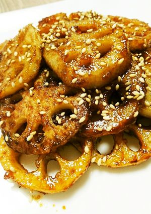 れんこんの甘辛焼き-レシピのメイン写真