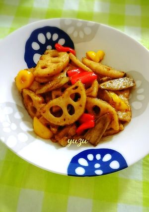 今日の夕食に♪おかずになる蓮根の甘辛炒め-レシピのメイン写真