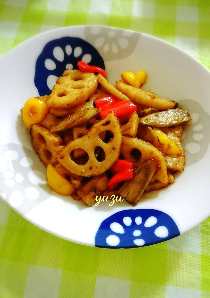 今日の夕食に♪おかずになる蓮根の甘辛炒め-レシピのメイン写真