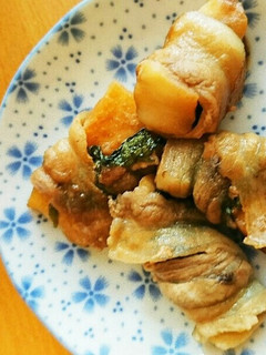梅としその肉巻きはんぺん-レシピのメイン写真