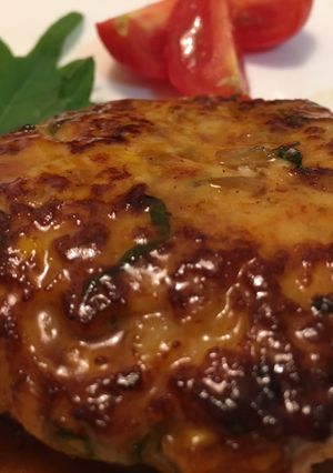 大葉香る♡コーンの照り焼きお豆乳バーグ♬-レシピのメイン写真