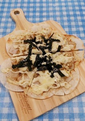 パリッ！餃子の皮で和風ピザ風♪-レシピのメイン写真