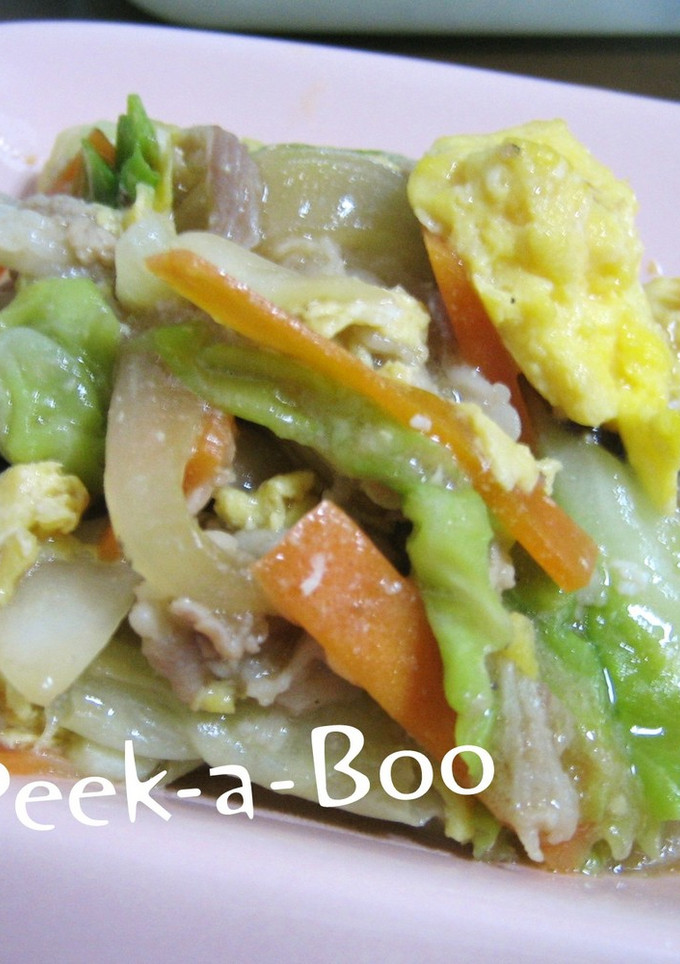 野菜と豚肉と卵の炒め物-レシピのメイン写真