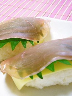 簡単生ハム寿司-レシピのメイン写真