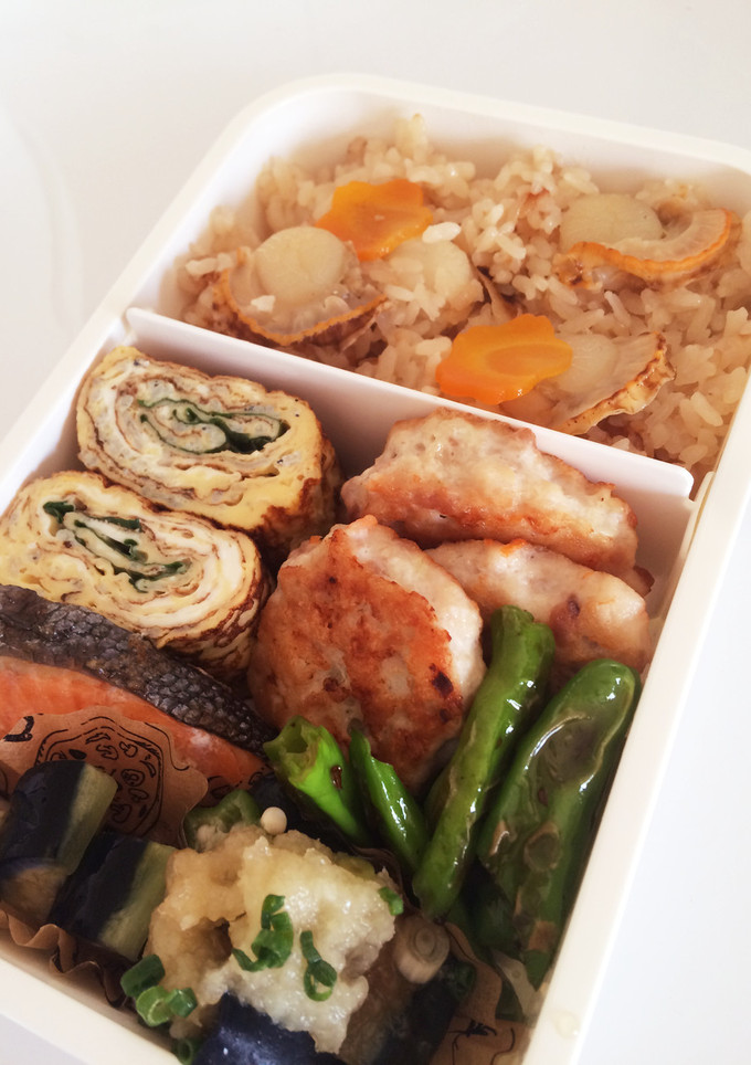 毎日男弁当⁂ホタテごはん弁当-レシピのメイン写真