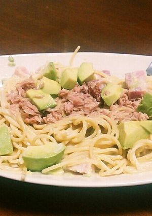 雑!男飯流ツナとアボカドの和風パスタ-レシピのメイン写真