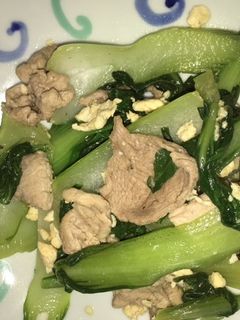 青梗菜と豚肉の炒めもの-レシピのメイン写真