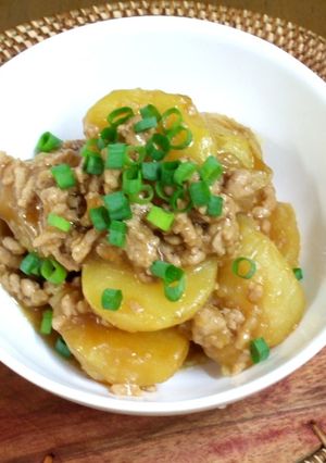 小じゃがいもの豚ひき肉そぼろあんかけ-レシピのメイン写真