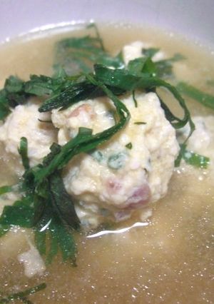 さっぱり鶏団子の梅風味スープ-レシピのメイン写真