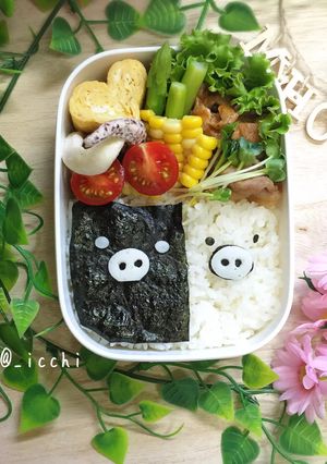 海苔弁でキャラ弁！モノクロブー-レシピのメイン写真
