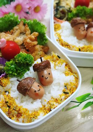 秋のキャラ弁！どんぐりちゃん-レシピのメイン写真