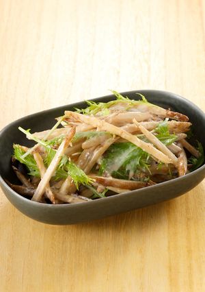 水菜とごぼうのごまマヨサラダ-レシピのメイン写真