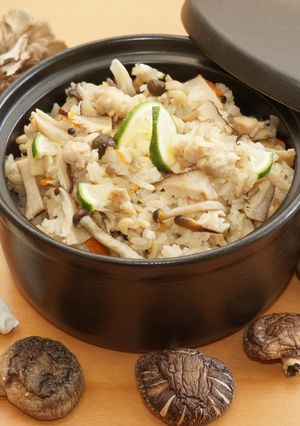 チキン＆キノコの中秋・炊き込みご飯-レシピのメイン写真