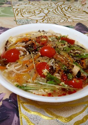 ダイエット中の旦那さんへ✨酸辣湯うどん⁉-レシピのメイン写真