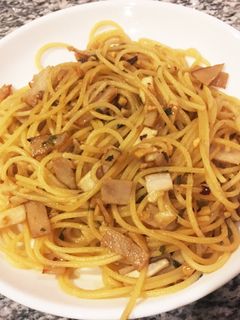 エリンギとハムの和風パスタ-レシピのメイン写真