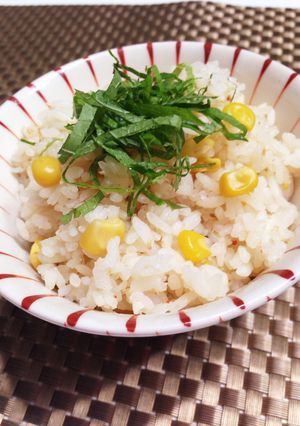 簡単！カニ缶とコーンで炊き込みご飯。-レシピのメイン写真