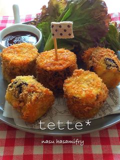 サクじゅわ〜♡茄子のはさみ揚げ-レシピのメイン写真