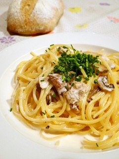 干しきのこのクリームパスタ-レシピのメイン写真