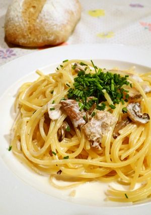 干しきのこのクリームパスタ-レシピのメイン写真